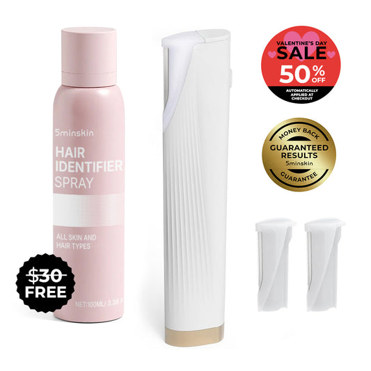 5MINSKIN ELECTRIC DERMAPLANING TOOL + FREE HAIR IDENTIFIER SPRAY - 50% OFF VALENTINE'S DAY SALE