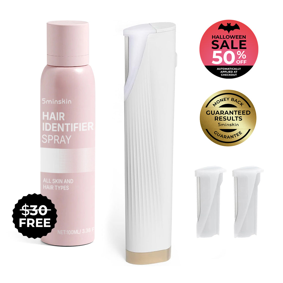 5MINSKIN ELECTRIC DERMAPLANING TOOL + FREE HAIR IDENTIFIER SPRAY - 50% OFF HALLOWEEN SALE